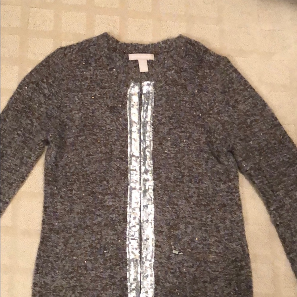 Banana Republic wool cardigan with sequins trim